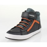 GEOX ΑΓΟΡΙ SNEAKER J265CA 054FU C9BN6 ΜΑΥΡΟ/ΣΚΟΥΡΙΑ